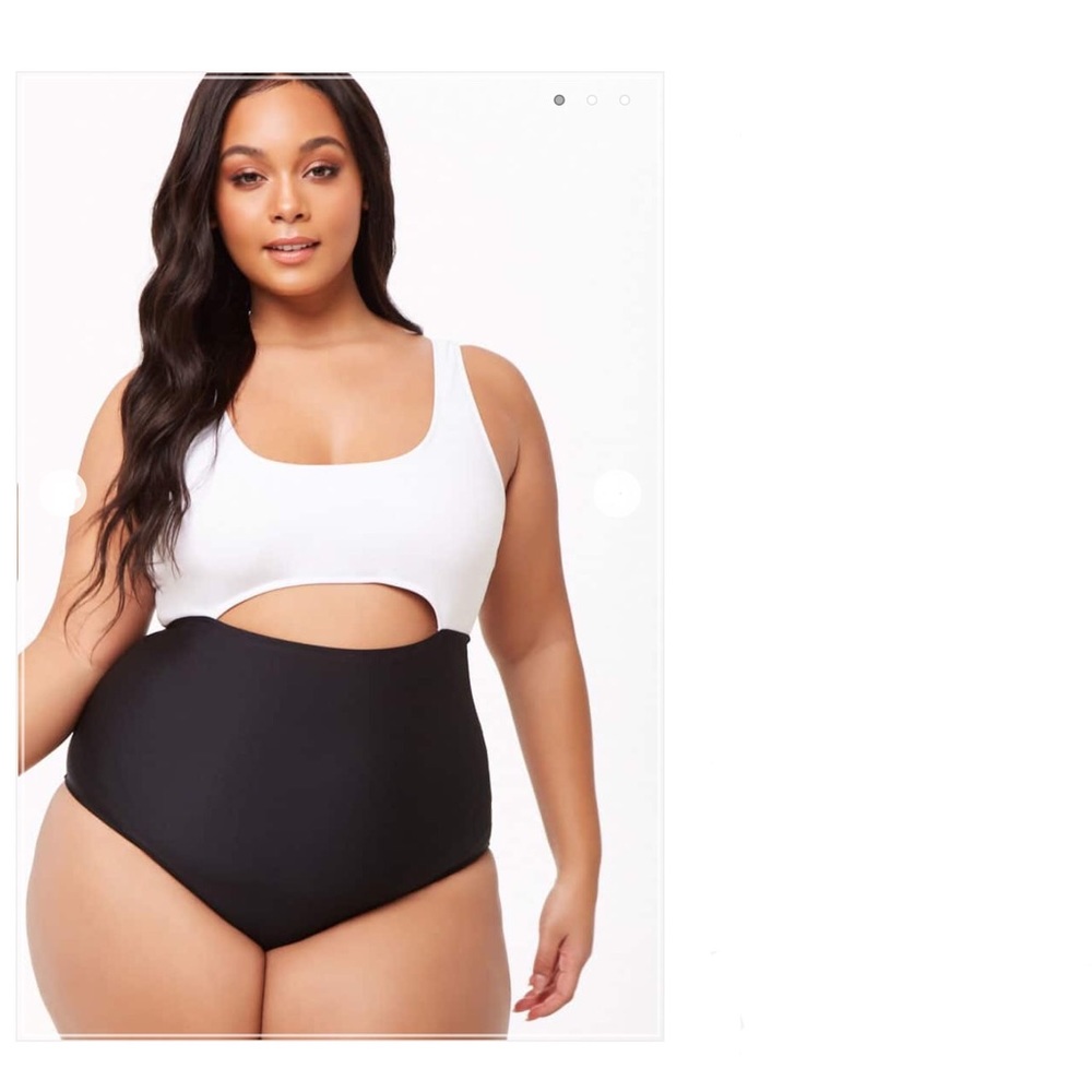 Forever 21 Plus Colorblock One Piece Swimsuit 3x